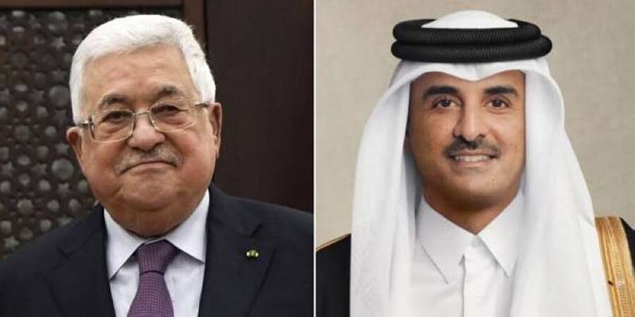 الشيخ تميم لـ عباس: حقوق الفلسطينيين