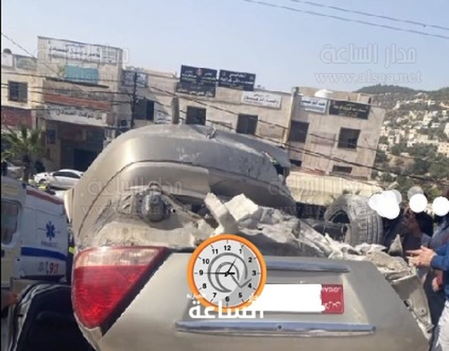 انقلاب مركبة مدير أوقاف عجلون احمد