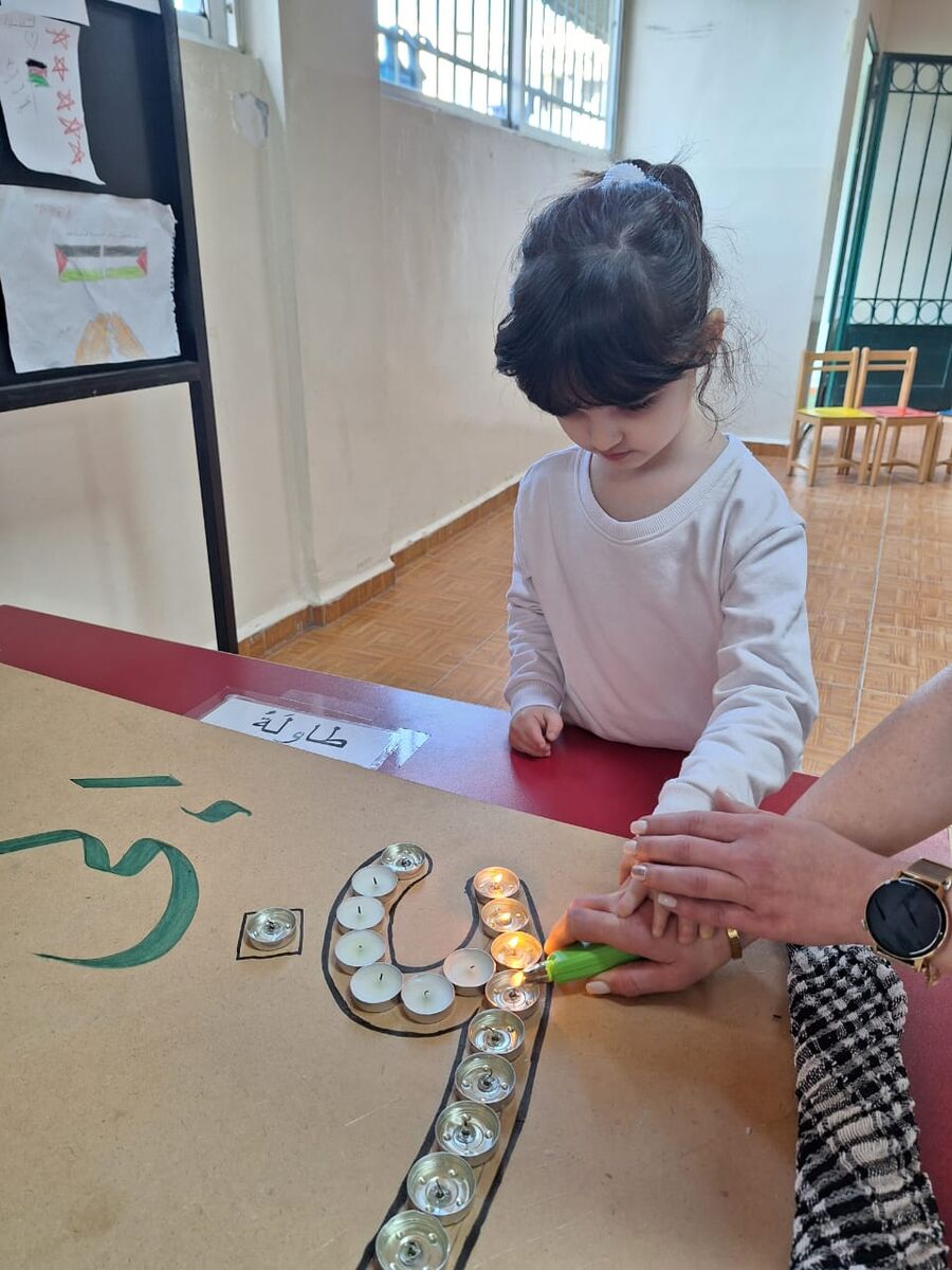 اطفال الروم الأرثوذكس في مادبا يدعمون