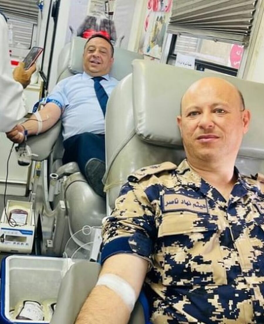 حملة شركة البريد الأردني للتبرع بالدم