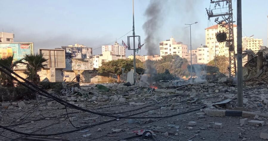 بطريركية الروم الارثوذكس المقدسية: قصف المركز