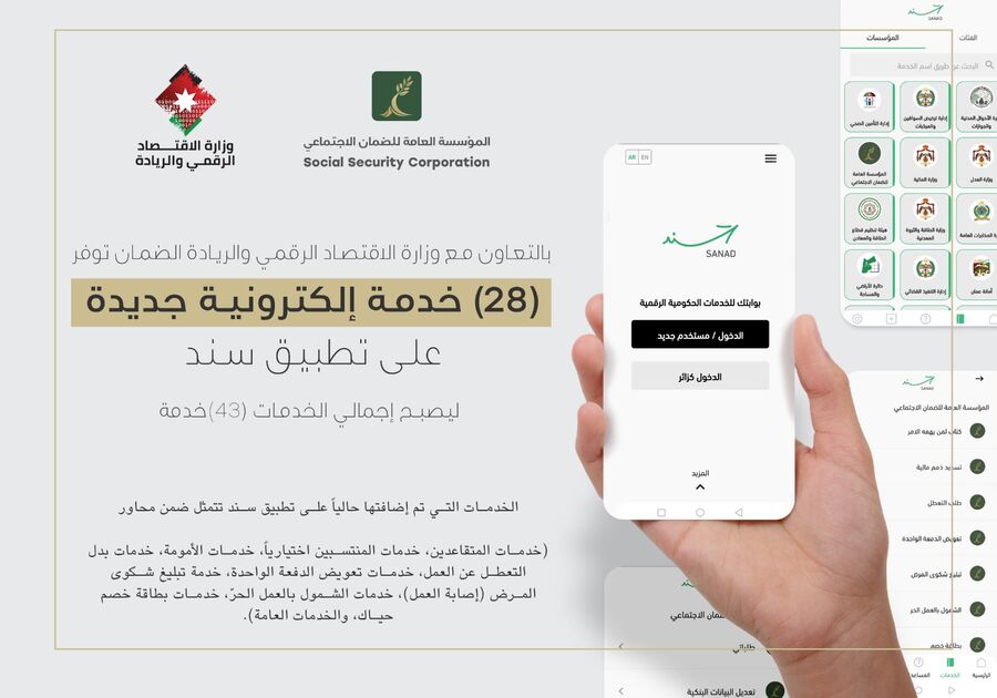 مؤسسة الضمان الاجتماعي توفر 28 خدمة