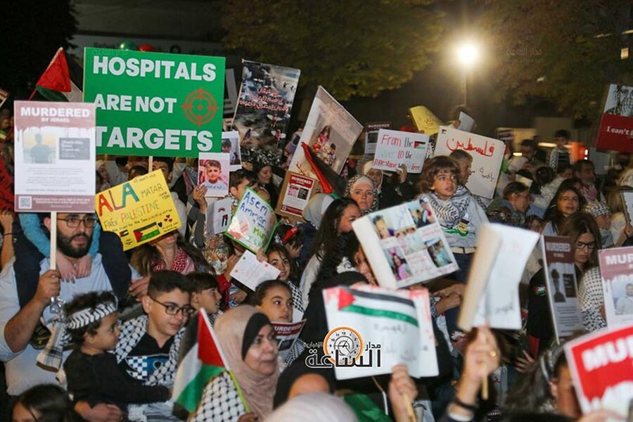 مسيرة للاطفال تطالب بوقف ابادة الاطفال