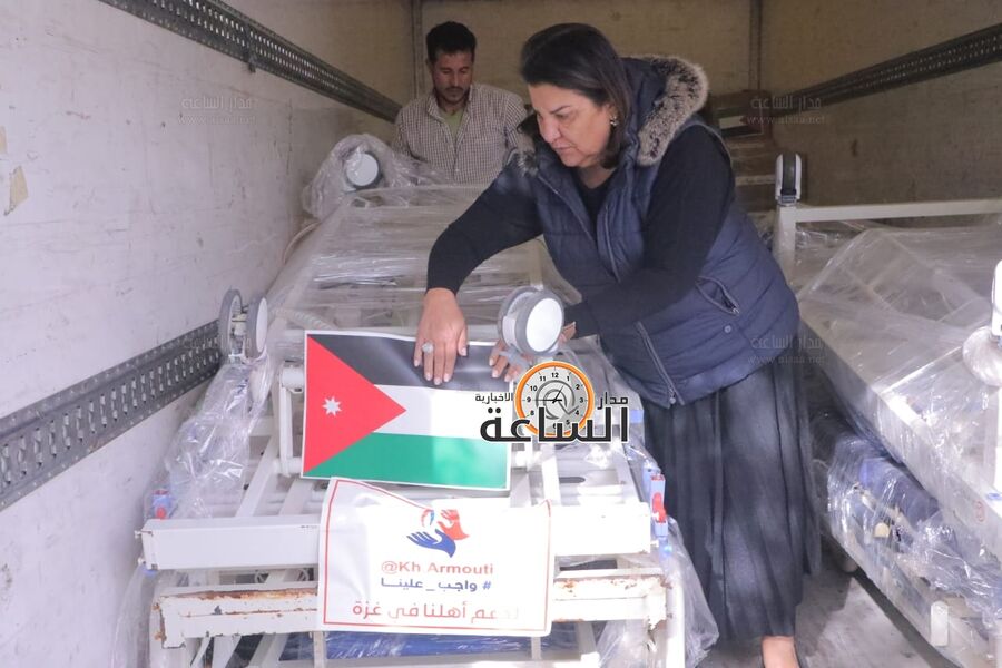 العين خولة العرموطي تسير قافلة مساعدات