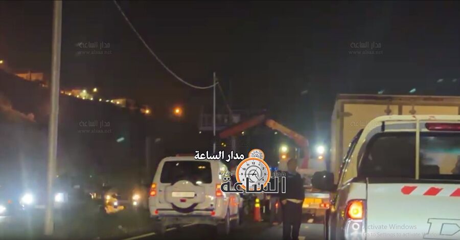 تصادم 5 مركبات على طريق (جرش