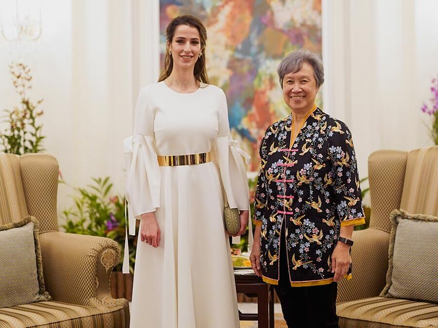 الاميرة رجوة تلتقي عقيلة رئيس الوزراء