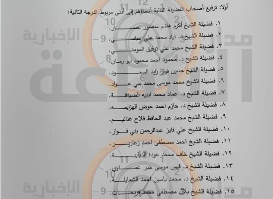 إرادة ملكية بترفيعات في المجلس القضائي