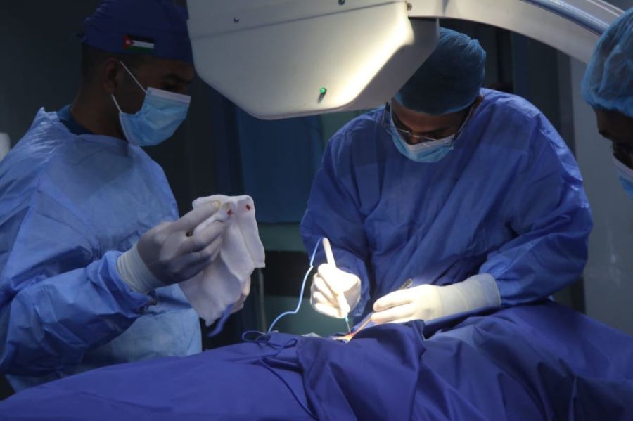 المستشفى الميداني الأردني غزة78 يتعامل مع