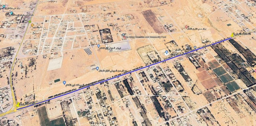 الأشغال تبدأ مشروع توسعة وتنظيم مدخل