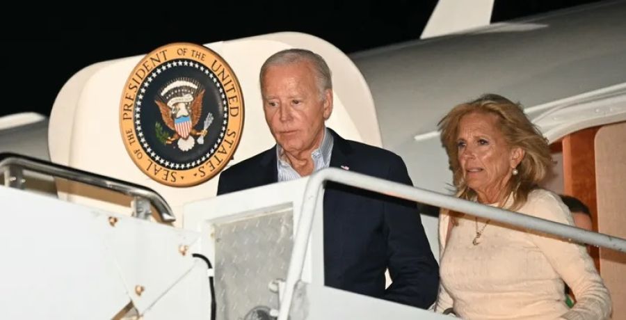 في معسكر مغلق.. بايدن وزوجته يبحثان