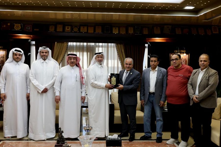 أ.د.ساري حمدان يستقبل وفد الاتحاد العربي