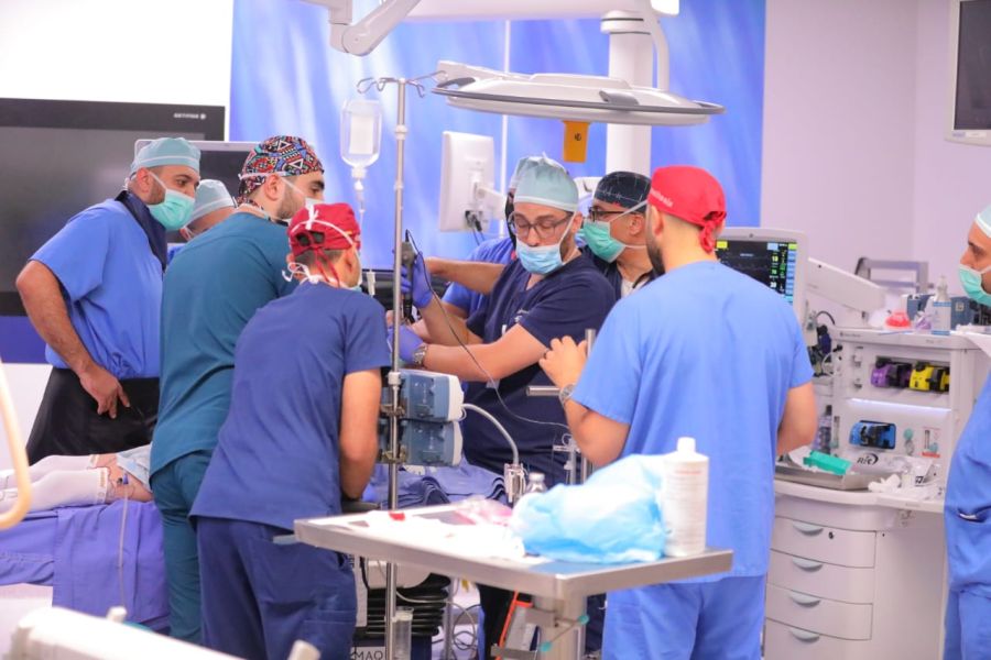 المستشفى العبدلي يجري عمليات ربط العمود