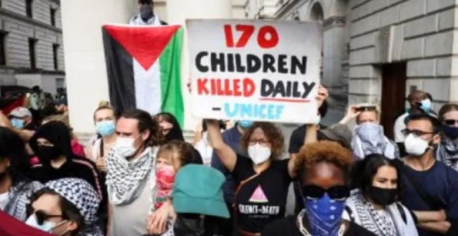 مظاهرة أمام الخارجية البريطانية تطالب بوقف