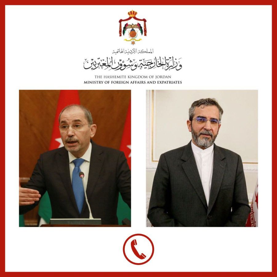 الصفدي وعلي باقري يبحثان هاتفيا تداعيات