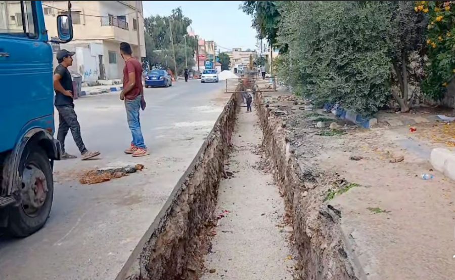 بلدية الكفارات تواصل تنفيذ أعمال مشروع