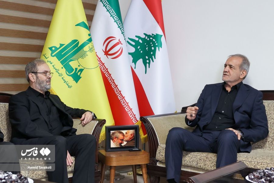 بزشكيان يصل إلى مكتب حزب الله