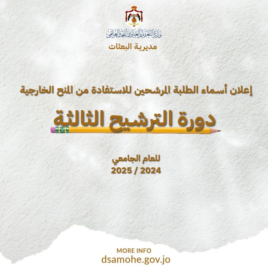 إعلان نتائج الدفعة الثالثة للحاصلين على