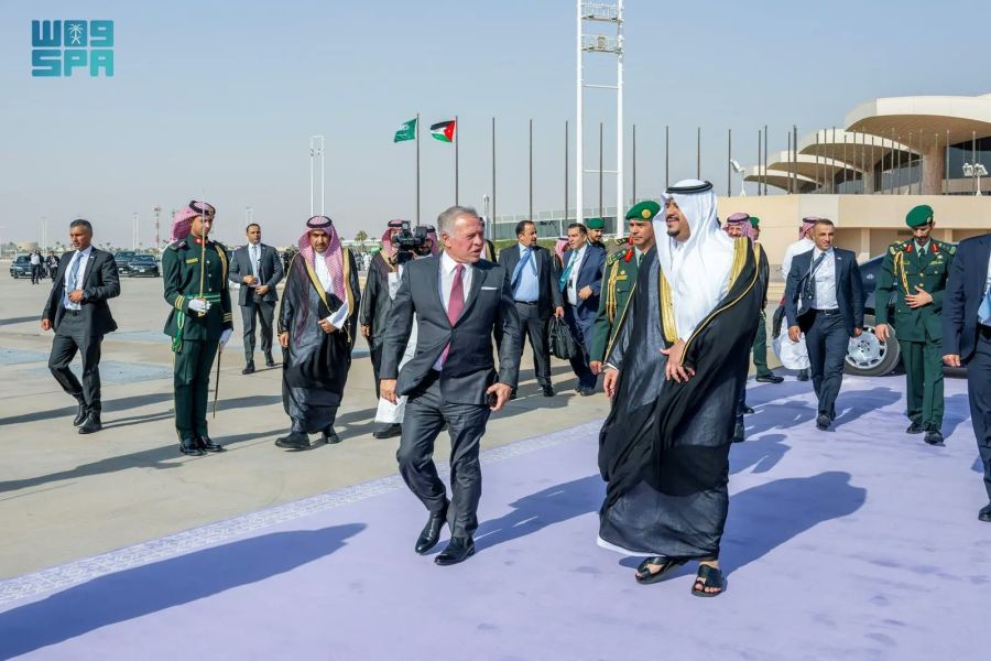 الملك عبدالله الثاني يغادر السعودية عائدا