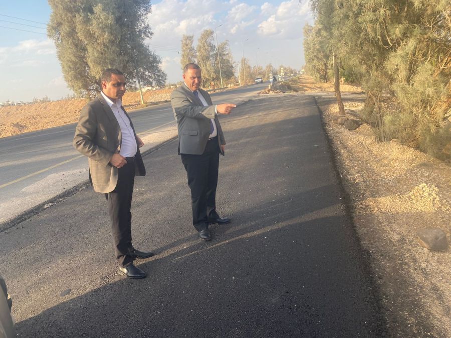 المحافظ ابو قاعود يتفقد مشروع تحسين