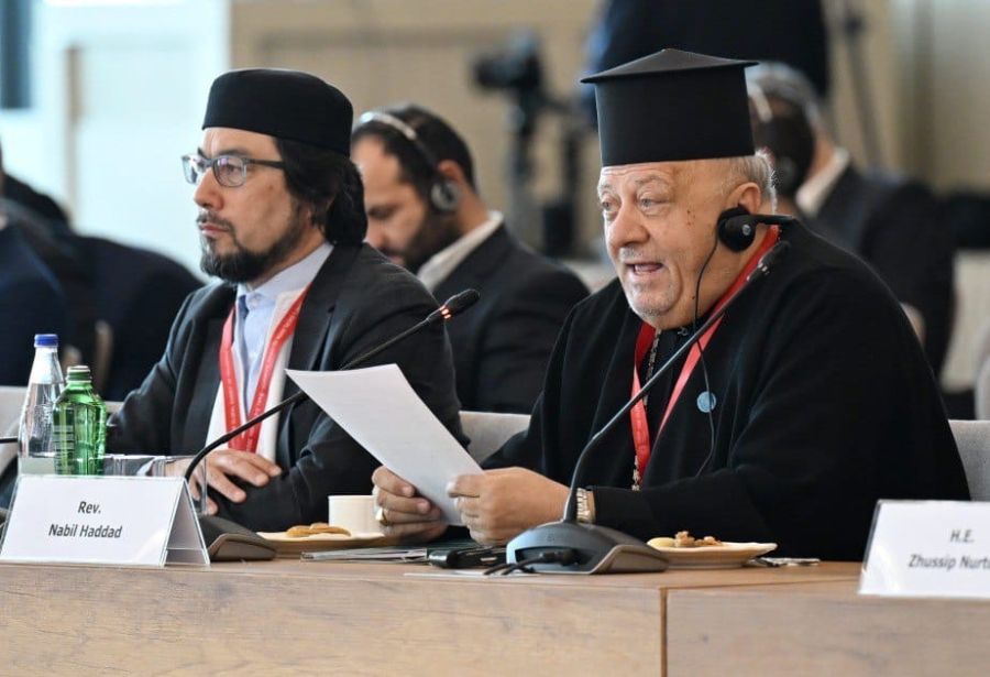 في القمة العالمية للقيادات الدينية.. الاب