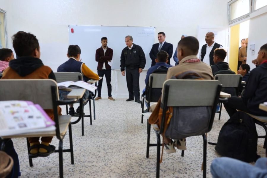 حسان يتفقد مدرسة كعب بن عمير