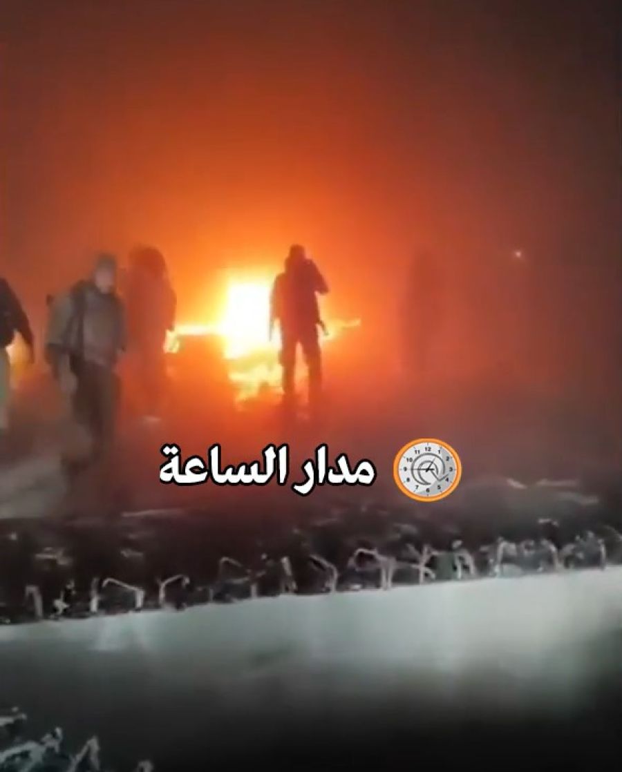 إحراق قبر حافظ الأسد (فيديو)