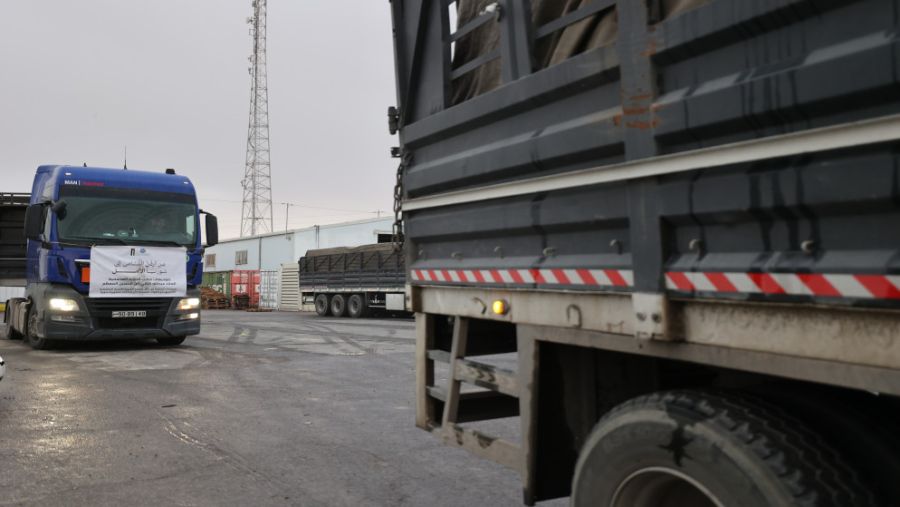 قافلة مساعدات إنسانية أردنية جديدة تدخل