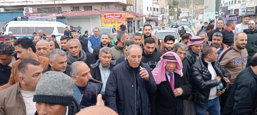 مسيرة في الشونة الشمالية دعما لمواقف