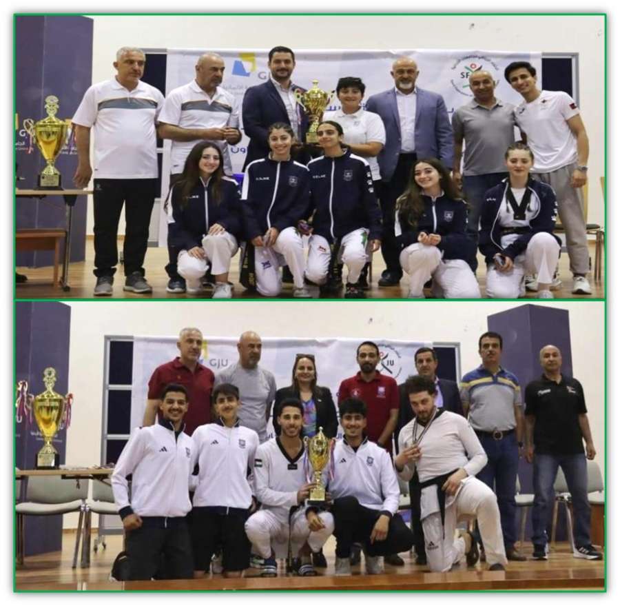 ذهب التايكواندو لطلبة عمان الاهلية في