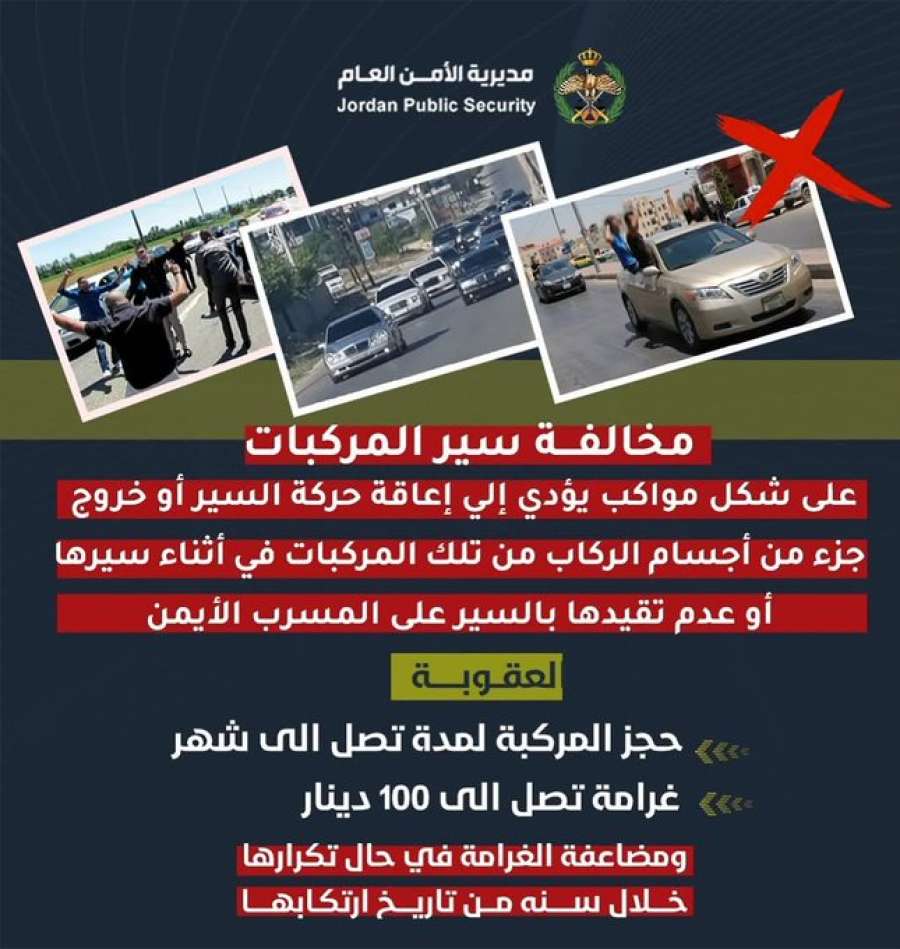 الأمن يجدد تحذيره من المواكب المعيقة
