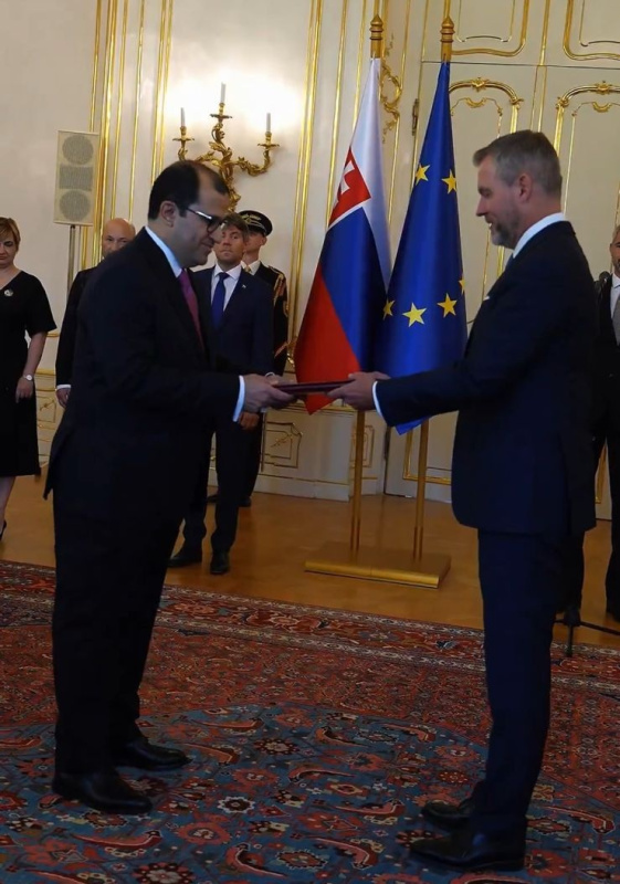 السفير هنداوي يقدم أوراق اعتماده إلى