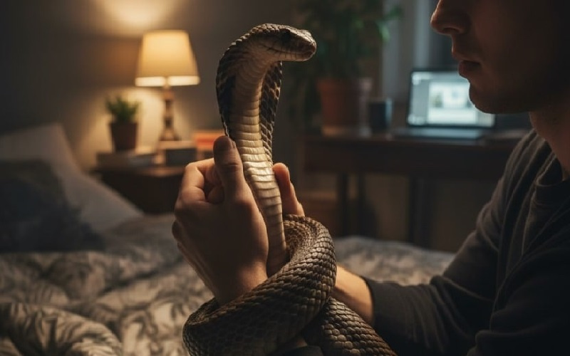 استعراض مميت.. كوبرا تلدغ شابا هنديا