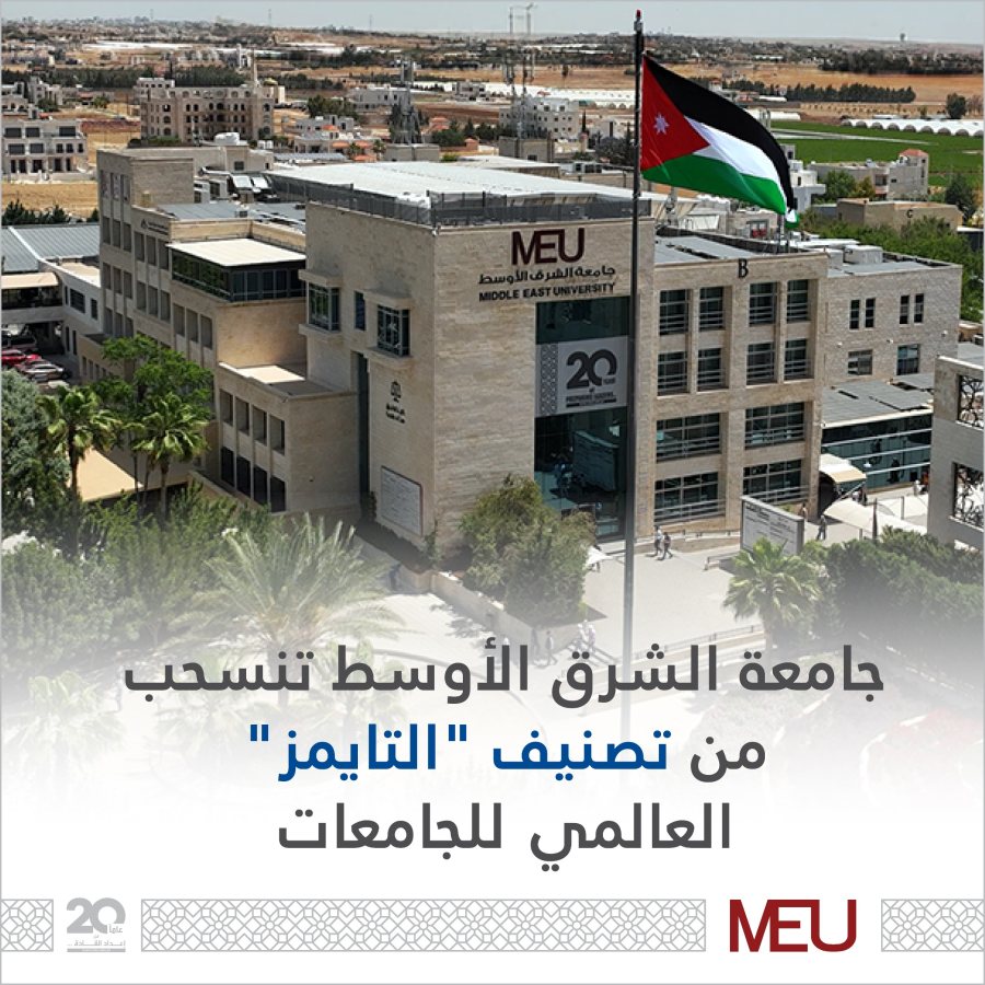 جامعة الشرق الأوسط تنسحب من تصنيف