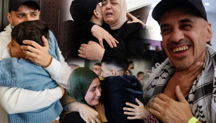 عناق ودموع وشوكولا.. لقطات إنسانية تبكي