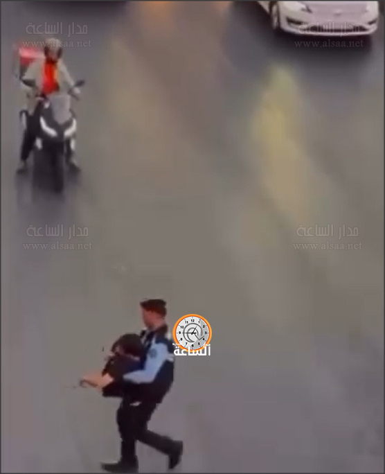 أوقف السير.. وحمله رجل الأمن الأردني