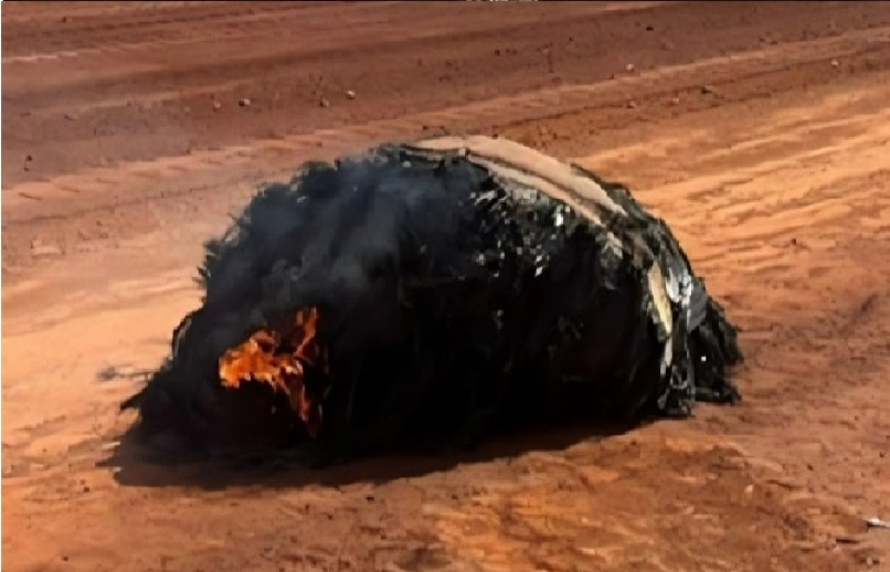 سقوط جسم غامض من الفضاء في