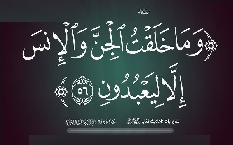 وما خلقت الجنّ والإنس إلّا ليعبدون