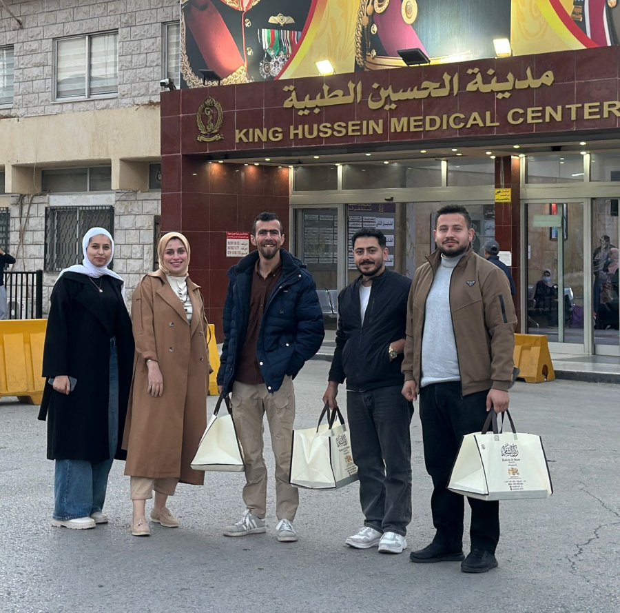 شباب نشامى الأردن يطمئن على مصابي