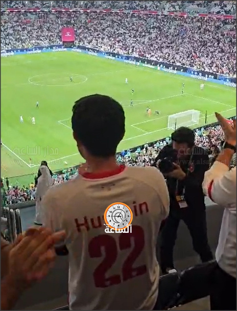 شاهد.. فرحة ولي العهد بهدف نزار