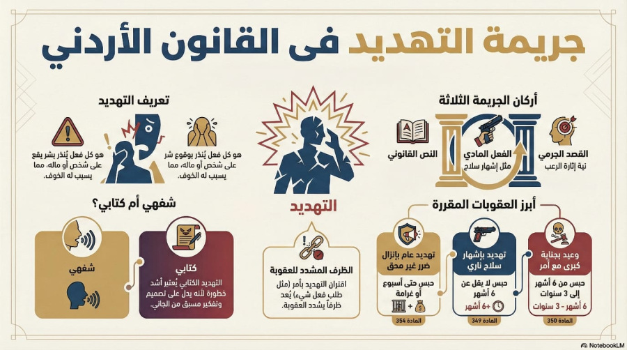 السلسلة القانونية (105): جريمة التهديد في