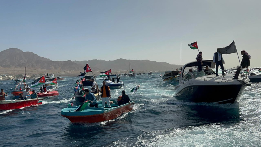 العقبة: مسيرة للقوارب احتفالا بعيد ميلاد