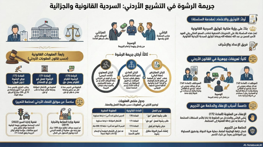 السلسلة القانونية (130): جريمة الرشوة في
