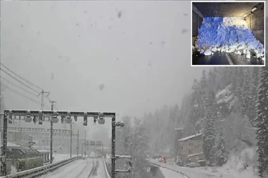 انهيار جليدي يخرج قطارا عن مساره