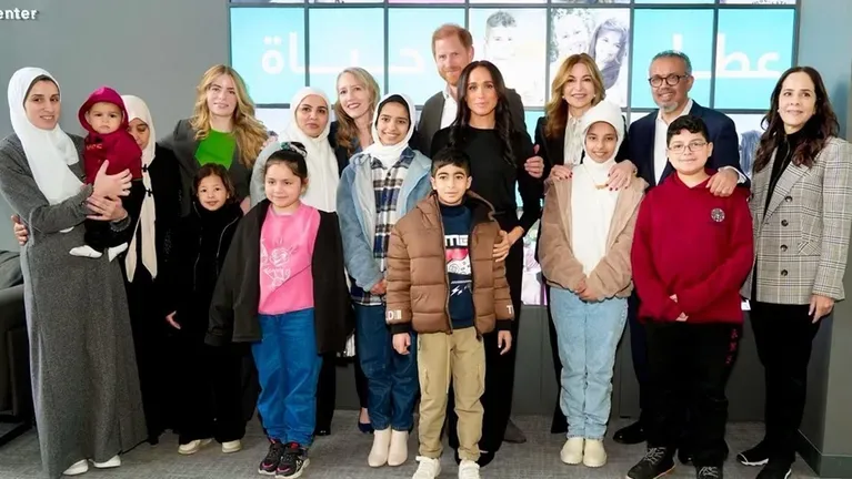 الأميرة غيداء تستقبل الأميران هاري وميغان