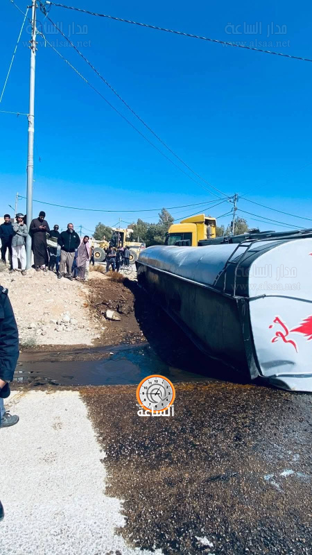 حادث تدهور صهريج محمل بمادة T1