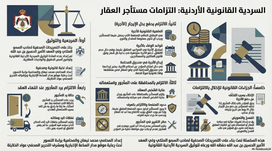 السلسلة القانونية (158): التزامات المستأجر في