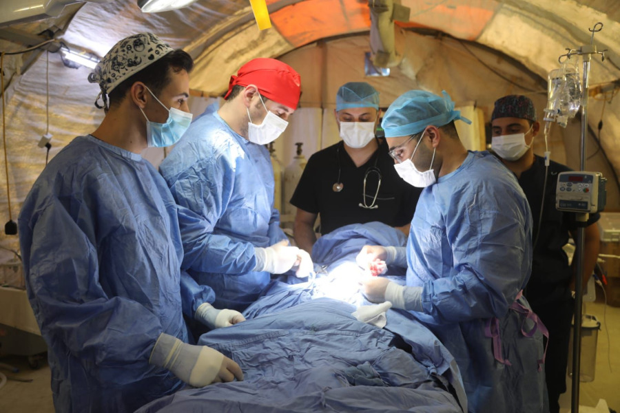 المستشفى الميداني الأردني جنوب غزة٩ يجري