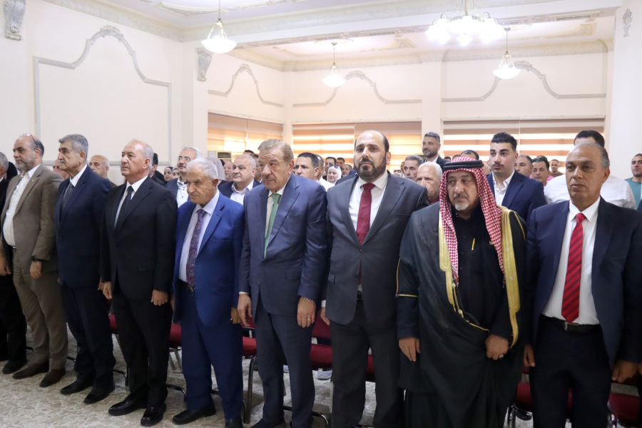 الدغمي خلال رعايته احتفال حزب العمال