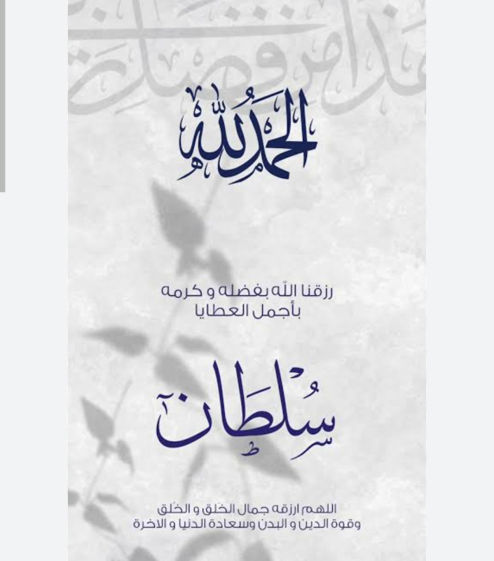 سلطان.. ضيف جديد في بيت محمد