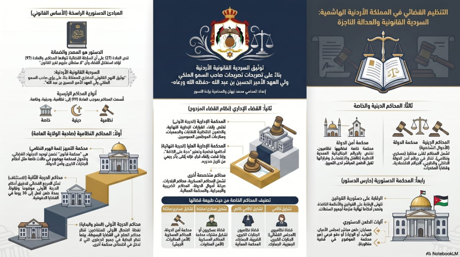 السلسلة القانونية (214): أنواع المحاكم في